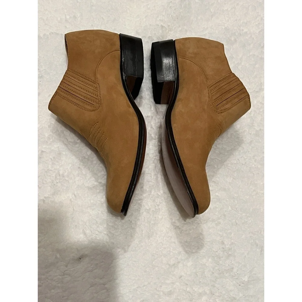 Anthropologie Chamula Leather Western Ankle Booties Size 24.5cm/ 7.5 US Women’s